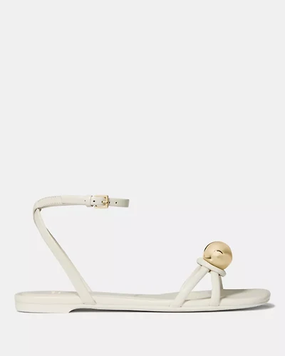 Harmony Smooth Leather Flat Sandal