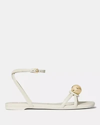 Harmony Smooth Leather Flat Sandal