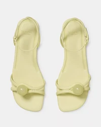 Harmony Smooth Leather Flat Sandal