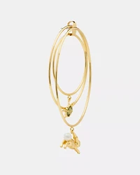 Secret Garden Charm Hoops