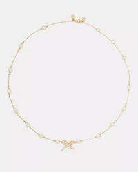 Girlie Pearlie Pearl Bow Scatter Necklace