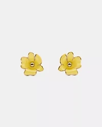 Golden Bloom Flower Studs