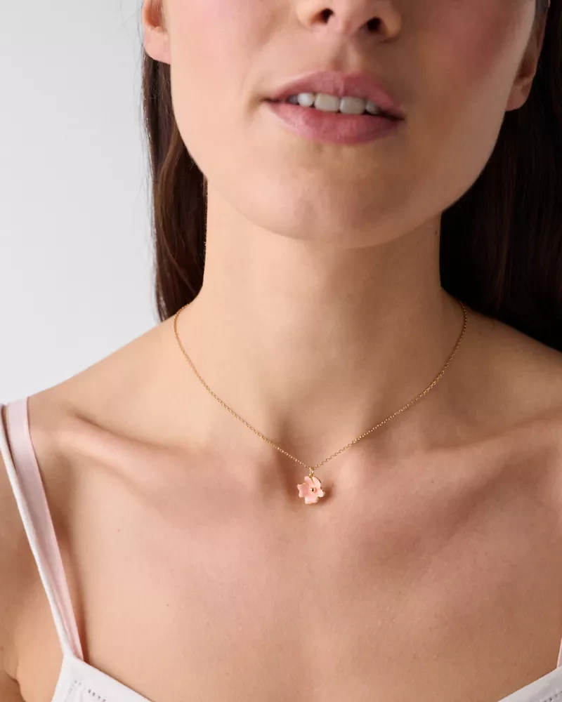 Golden Bloom Flower Pendant