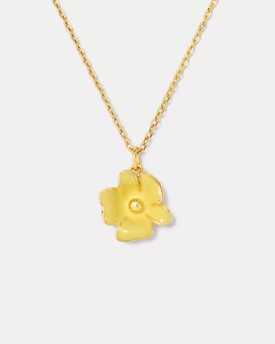 Golden Bloom Flower Pendant