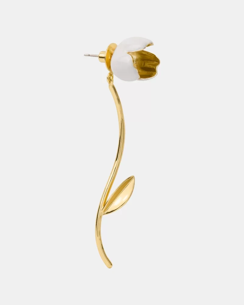 Golden Bloom Floral Statement Earrings