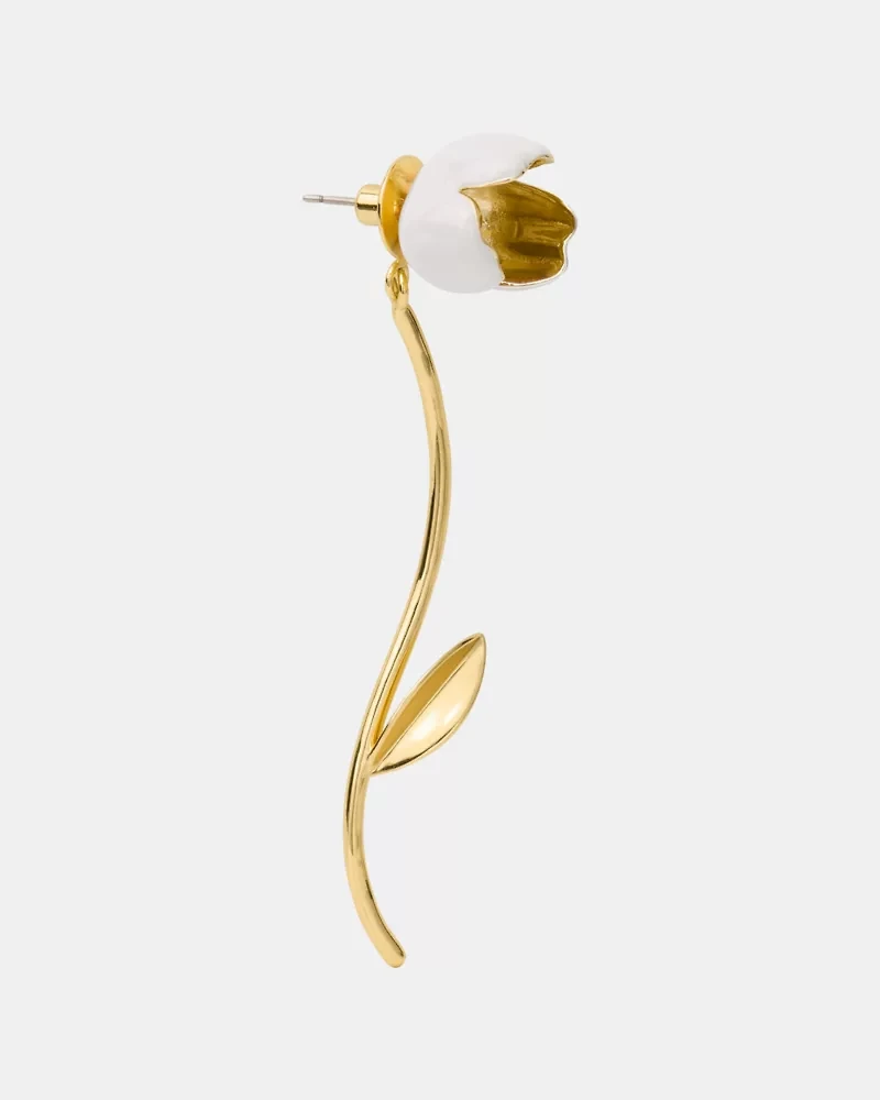 Golden Bloom Floral Statement Earrings
