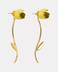 Golden Bloom Floral Statement Earrings