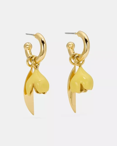Golden Bloom Drop Earrings