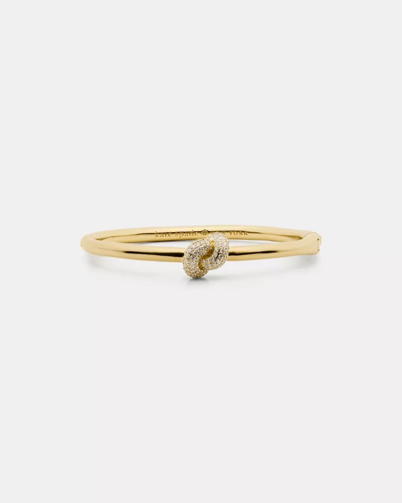 Sailor's Knot Pave Hinge Bangle