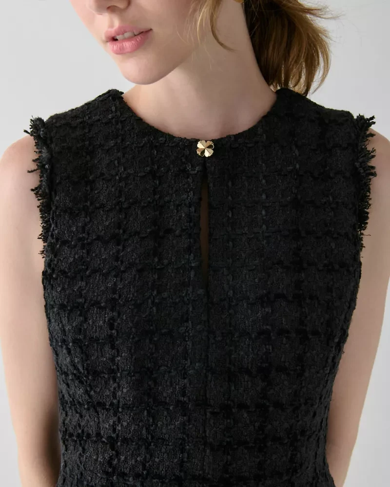 Plaza Tweed Fit And Flare Dress