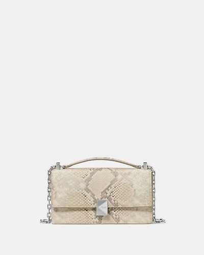 Deco Snake Embossed Mini Crossbody Bag