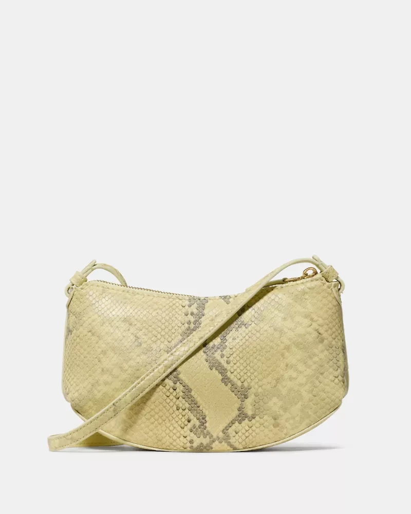 Loop Snake Embossed Crossbody Bag