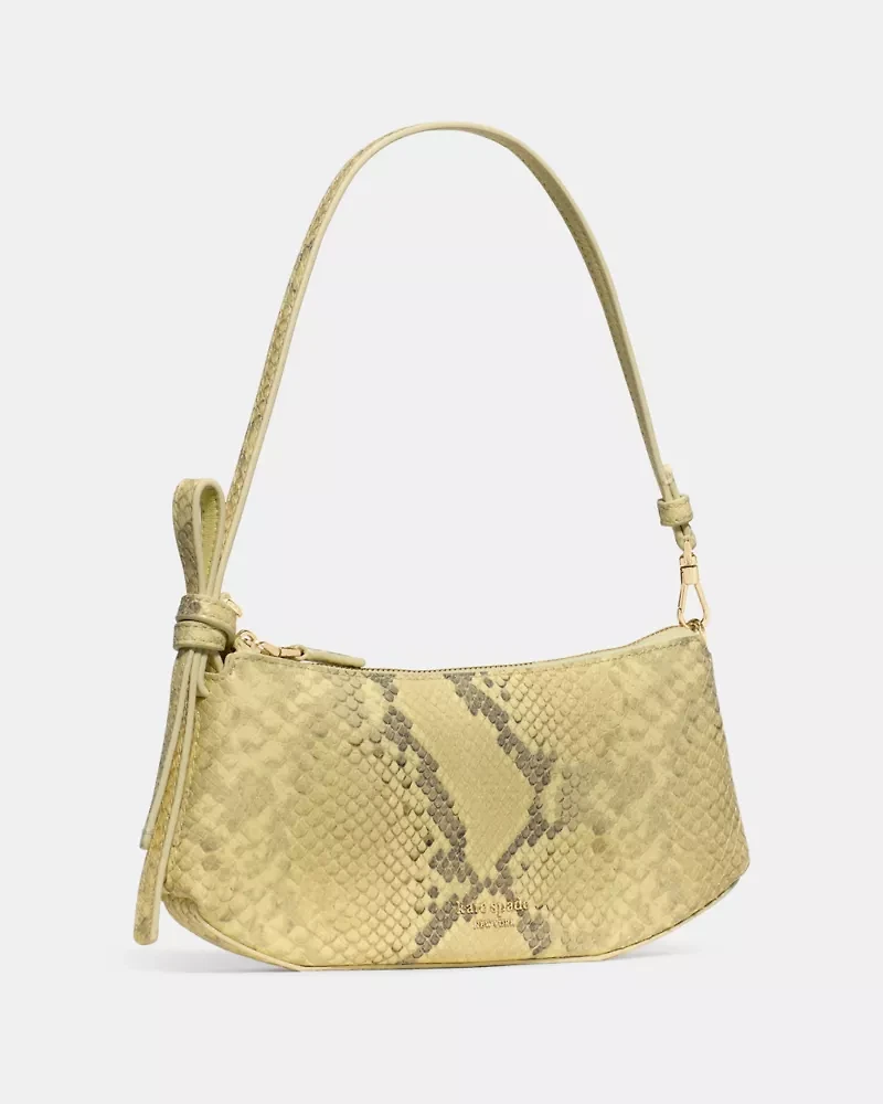 Loop Snake Emossed Pochette Bag