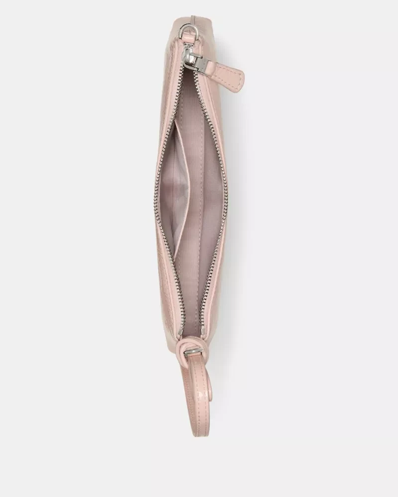 Loop Crinkle Patent Pochette Bag