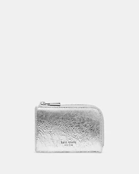 Crinkle Metallic Mini Zip Card Case