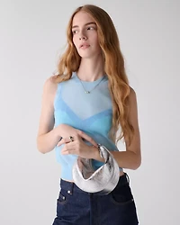 Duo Crinkle Metallic Leather Crossbody Bag