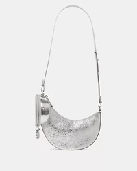 Duo Crinkle Metallic Leather Crossbody Bag