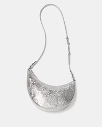 Duo Crinkle Metallic Leather Crossbody Bag