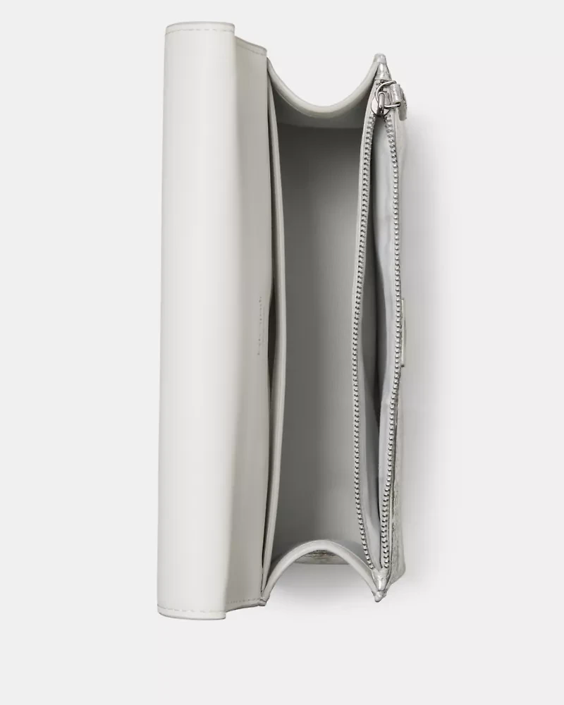 Deco Crinkle Metallic Chain Shoulder Bag
