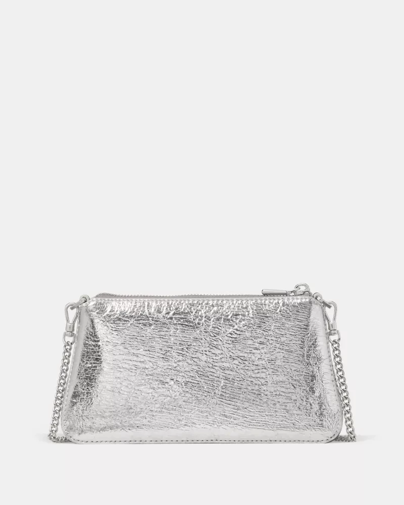 Grace Crinkle Metallic Pochette Bag