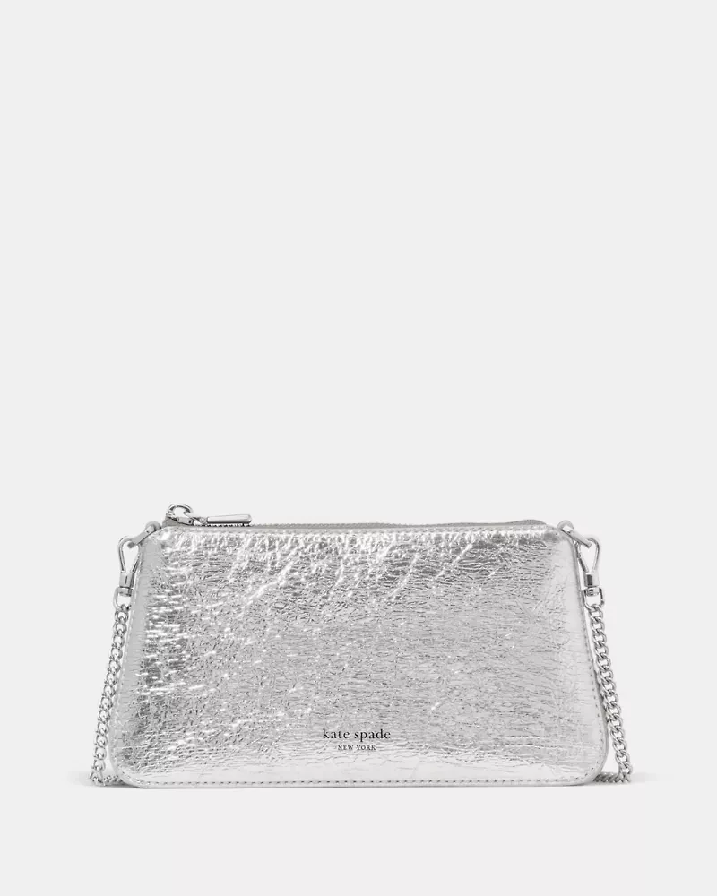 Grace Crinkle Metallic Pochette Bag