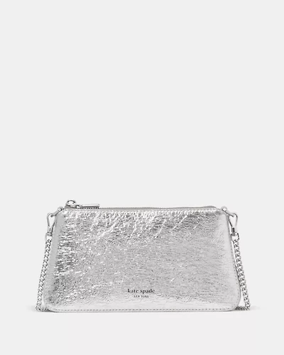 Grace Crinkle Metallic Pochette Bag