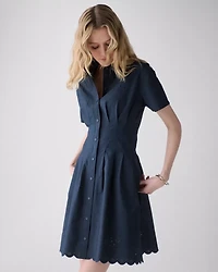 Broderie Anglaise Mini Shirtdress