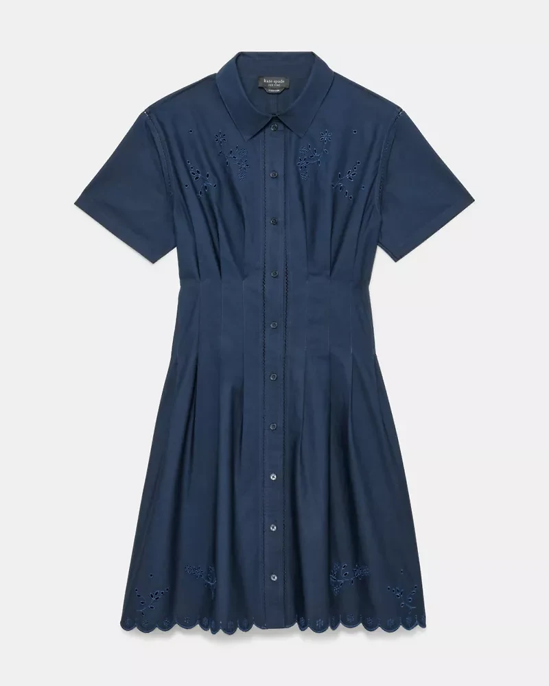 Broderie Anglaise Mini Shirtdress