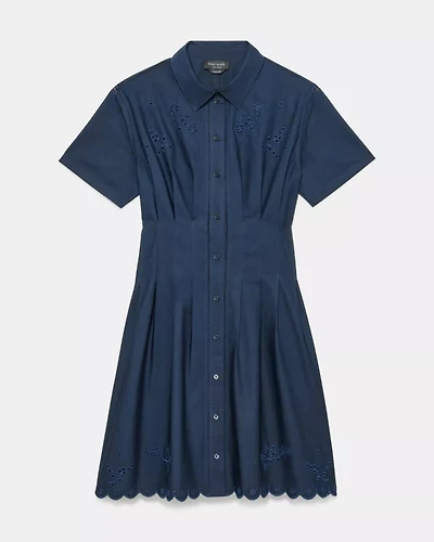 Broderie Anglaise Mini Shirtdress