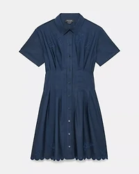 Broderie Anglaise Mini Shirtdress