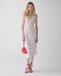 Vibrant Buds Midi Slip Dress