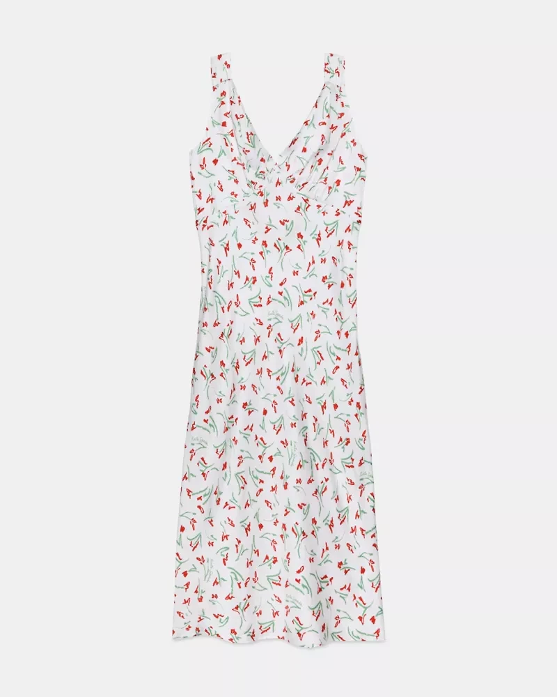 Vibrant Buds Midi Slip Dress
