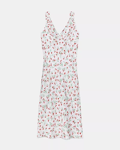 Vibrant Buds Midi Slip Dress