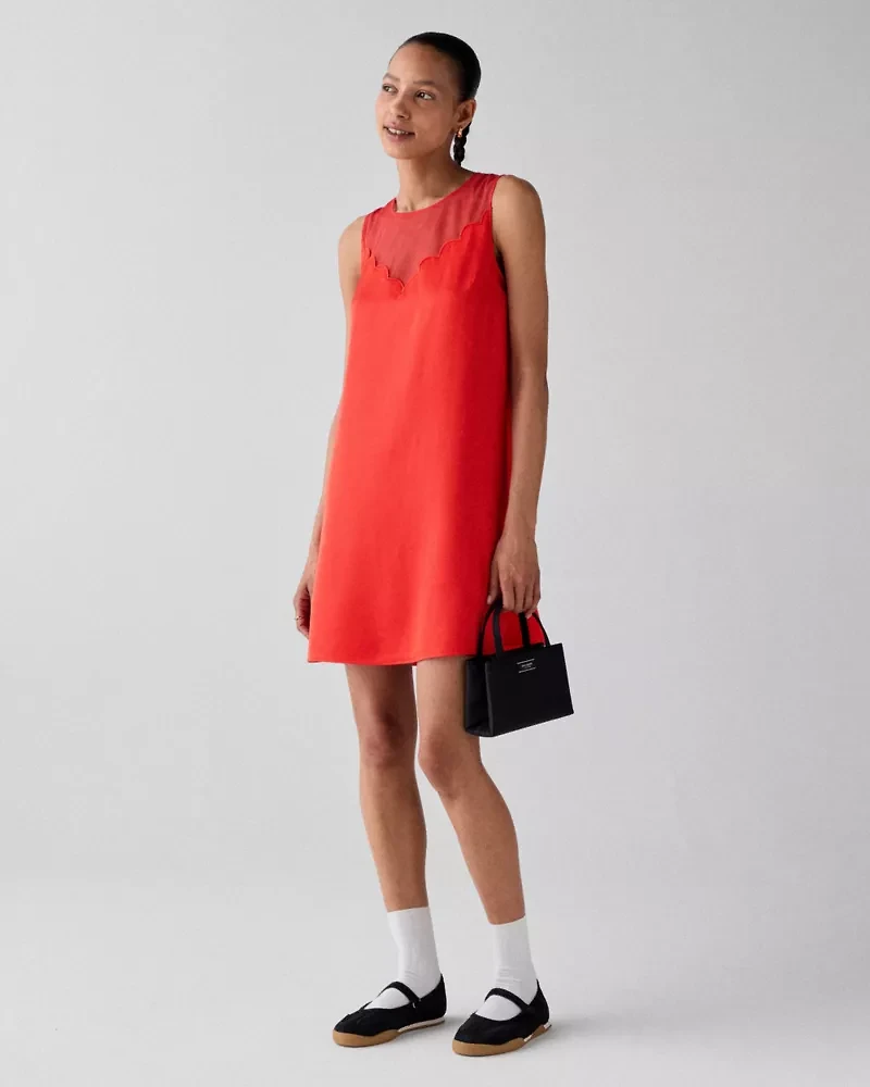 Scallop Shift Dress