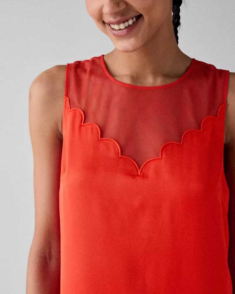 Scallop Shift Dress