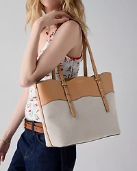 Do It All Wavy Canvas Tote Bag