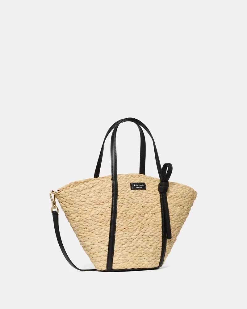 On Purpose Straw Crossbody Tote Bag