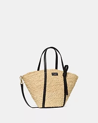 On Purpose Straw Crossbody Tote Bag