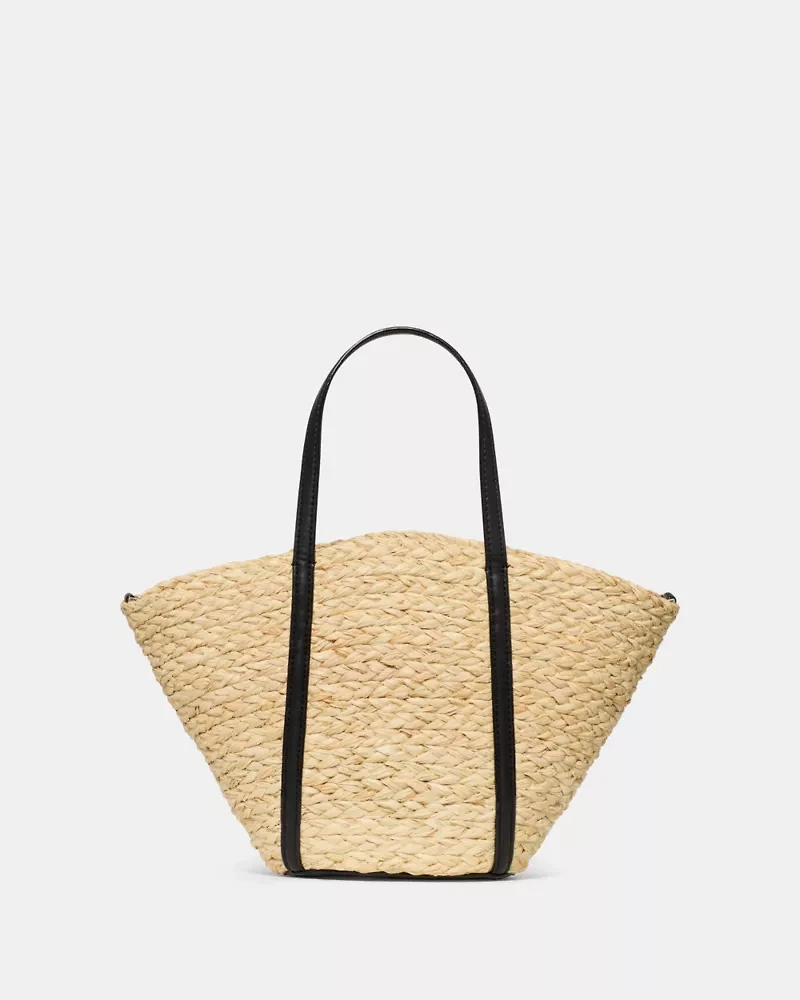 On Purpose Straw Crossbody Tote Bag