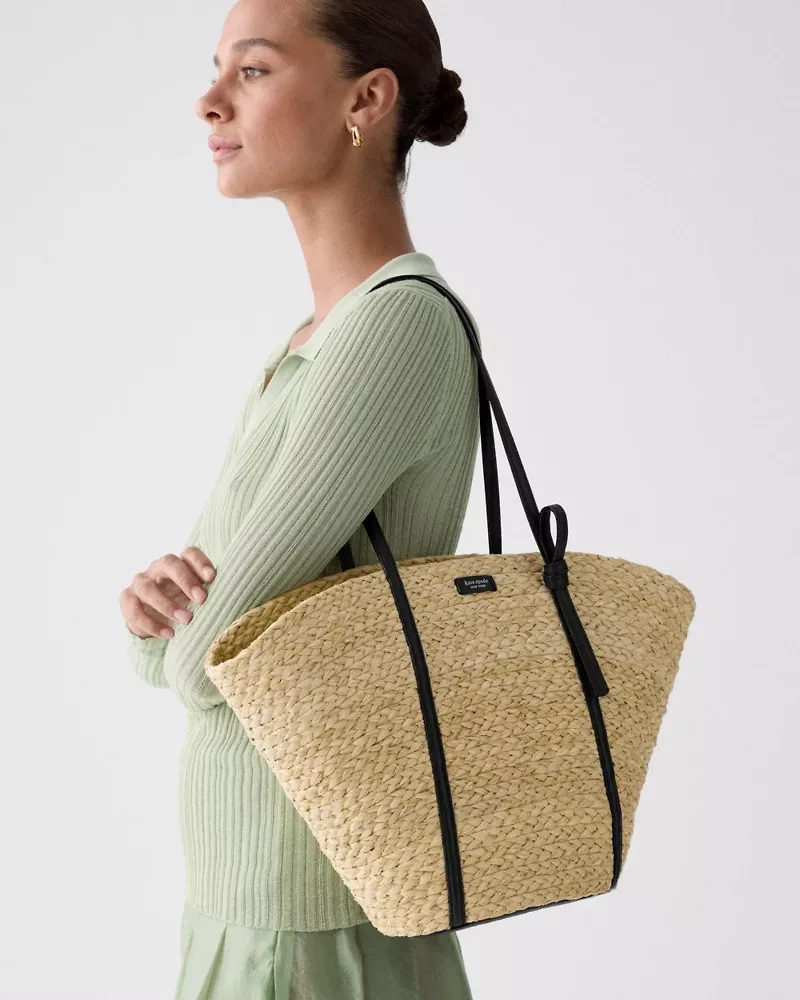 On Purpose Straw Large Tote Bag
