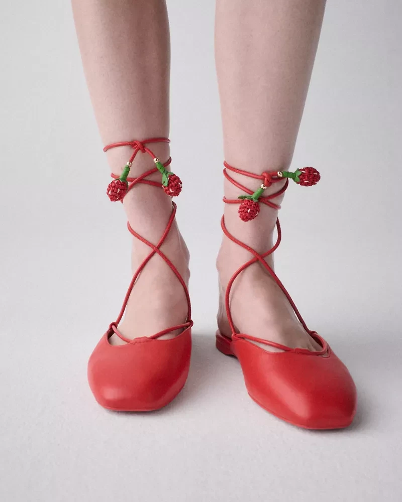Eloise Ankle Wrap Mule Flat