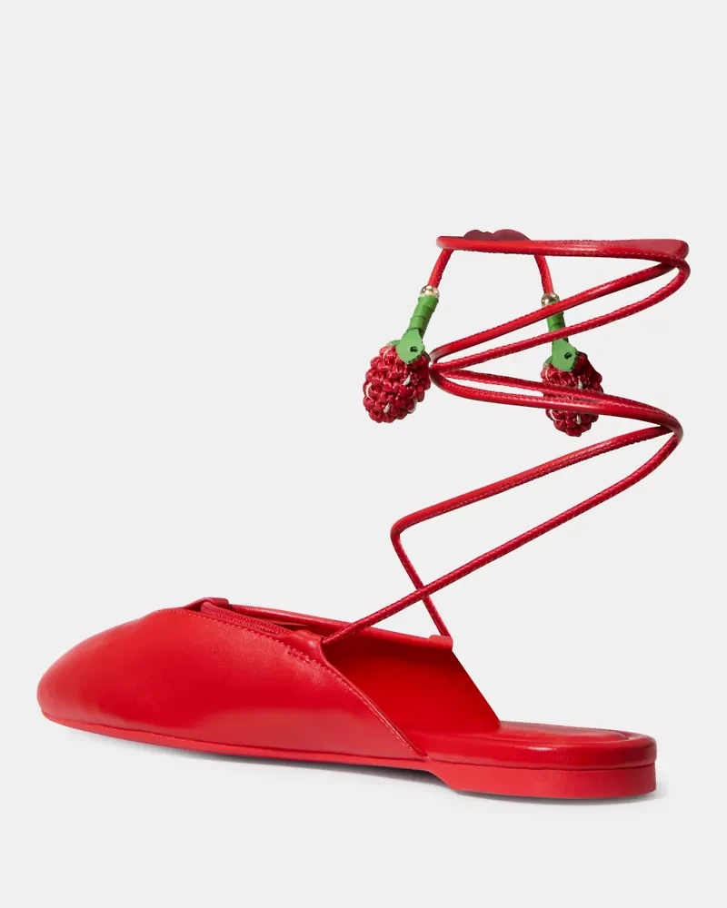 Eloise Ankle Wrap Mule Flat