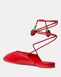 Eloise Ankle Wrap Mule Flat