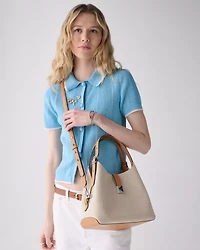 Deco Canvas Crossbody Tote Bag