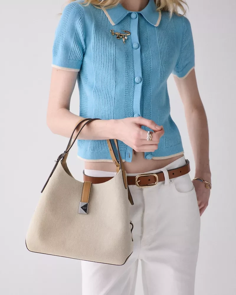 Deco Canvas Crossbody Tote Bag