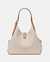 Deco Canvas Crossbody Tote Bag