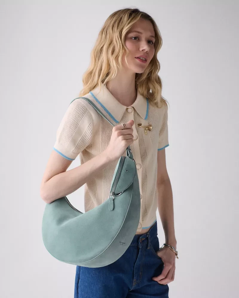 Duo Suede Large Crossbody Bag