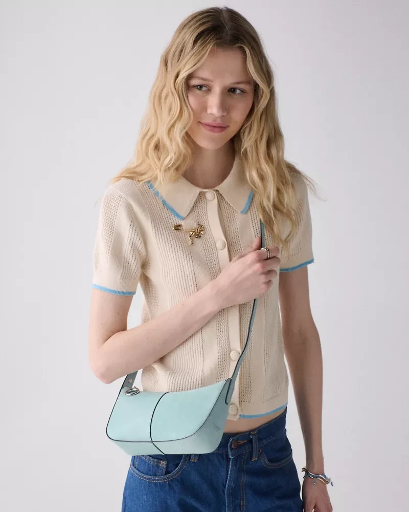 Halo Suede Crossbody Bag