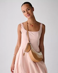 Duo Wavy Suede Crossbody Bag
