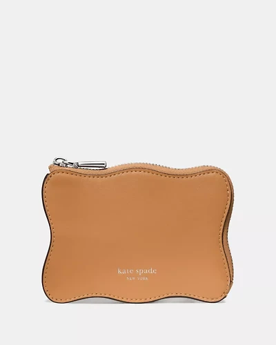 Wavy Mini Zip Card Case